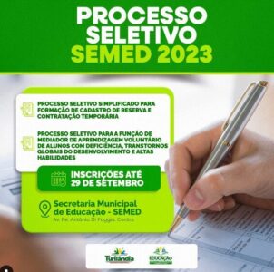 SEMED de Turilândia abre inscrições para processo seletivo