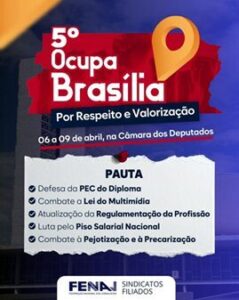 5º Ocupa Brasília mobiliza jornalistas de todo o país em defesa da valorização da profissão