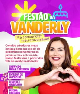 Vem aí o festão da Vanderly: aniversário com muita música, solidariedade e alegria em Anapurus
