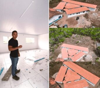 Adriano Freitas anuncia fase de conclusão de escola com 8 salas de aula construída com recursos próprios em São Vicente Ferrer