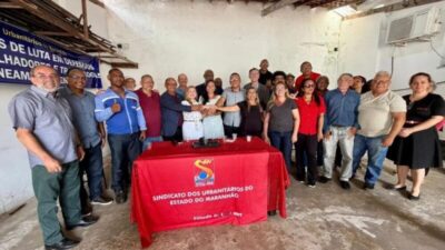 Eliziane Gama recebe apoio de trabalhadores do saneamento e setor energético