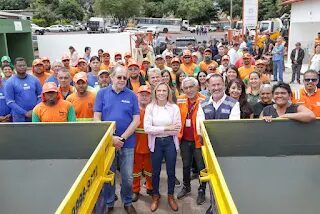 Celina Leão inaugura o primeiro ponto de coleta de entulhos no Riacho Fundo, fortalecendo as ações contra o descarte irregular de resíduos