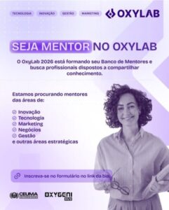 Oxygeni Hub busca profissionais para formar Banco de Mentores Voluntários para o OxyLab 2026