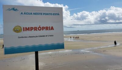 Onze trechos de praias da Grande Ilha ficam impróprios para banho após chuvas intensas