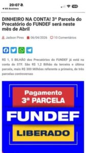 Presidente do Sinproesemma desmente informação sobre pagamento imediato da 3ª parcela do Fundef