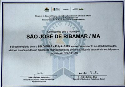 Ribamar tem assistência social reconhecida com o Selo FNAS 2025