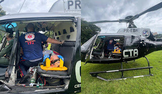 Idosa de 71 anos, socorrida após prefeito acionar aeronave do CTA é levada ao hospital em Bacabal