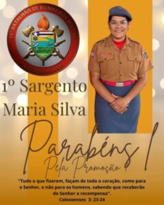 Bombeira Maria Silva é promovida a 1ª Sargento na 14ª Companhia de Barreirinhas