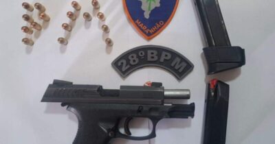 Foragido da Justiça é preso com arma de fogo no Residencial Canaã em Vargem Grande