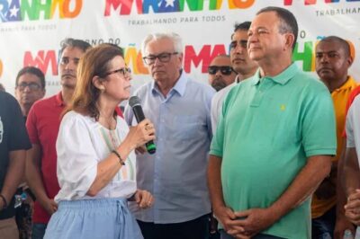 Helena Duailibe acompanha Carlos Brandão em assinatura de ordens de serviço para obras em São Luís