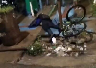 Ciclista morre após choque elétrico durante temporal na Estrada de Ribamar