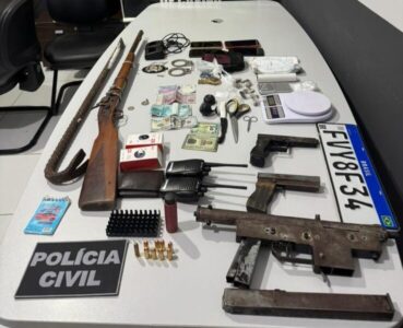 POLÍCIA CIVIL DESMONTA PONTO DE VENDA DE DROGAS E APREENDE ARMAS DE FOGO EM CAXIAS