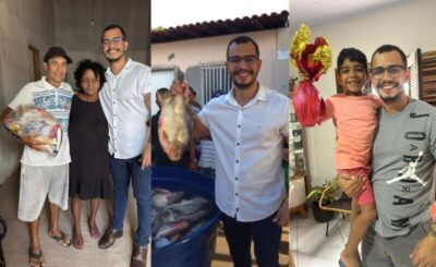 Dr. Júnior Castro distribui peixe, cestas básicas e ovos de Páscoa na Semana Santa em Vargem Grande