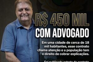 R$ 450 mil em contrato jurídico levanta questionamentos sobre transparência em Olho d’Água das Cunhãs