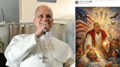 Trump ataca papa Leão XIV e posa de “Jesus Cristo” em imagem de IA em sua rede social