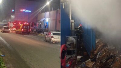 Incêndio atinge depósito do Mateus na Cohama