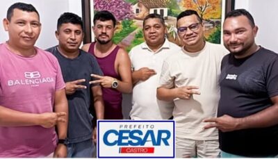 Prefeito César Castro, recebe vereadores e amigos da cidade