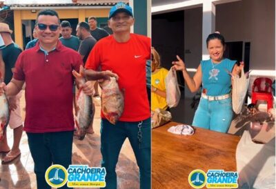 Prefeito César Castro, entrega mais de 10 mil toneladas de peixe em Cachoeira Grande