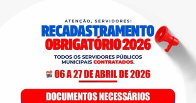 Prefeitura de Santa Helena convoca servidores contratados para recadastramento obrigatório