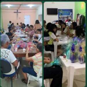 Participação de Luiz Guterres nos Projetos Sociais do Centro Comunitário de Páscoa e das idosas durante Semana Santa