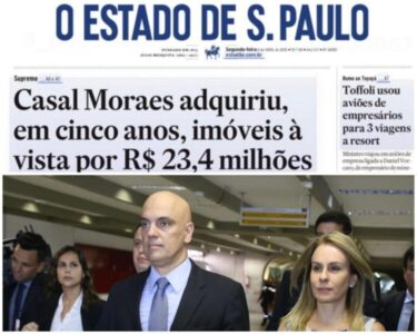 Casal Moraes comprou imóveis à vista por mais de R$ 23 milhões, em cinco anos, revela Estadão