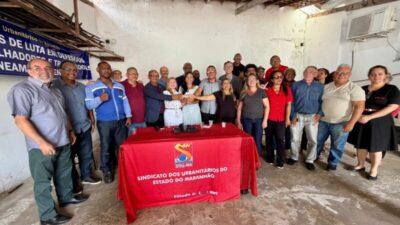 Eliziane Gama recebe apoio de trabalhadores do saneamento e setor energético