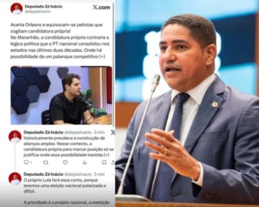 Zé Inácio elogia posição de Orleans e critica petistas que defendem candidatura própria no MA