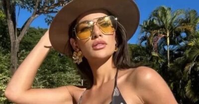 Esposa de Amado Batista aposta em fio-dental em novo post; veja