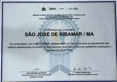 São José de Ribamar conquista o Selo FNAS 2025 na assistência social