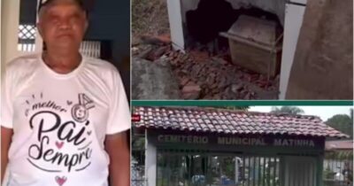 Macabro! Túmulo é violado e cadáver de idoso desaparece de cemitério