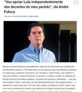 Efeito marionete: Fufuca quer ser outro senador pau mandado de Lula?