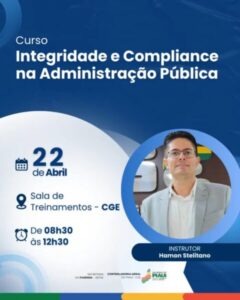 CGE abre inscrições para curso sobre integridade e compliance voltado a servidores estaduais no Piauí