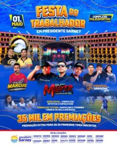 Presidente Sarney anuncia programação especial para a Festa do Trabalhador