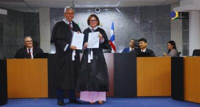 Presidente Paulo Velten entrega Relatório de Transição à corregedora Francisca Galiza