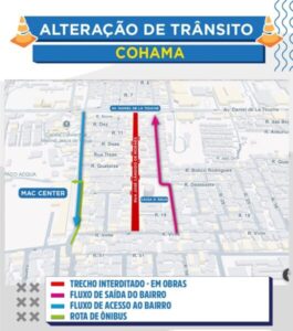 Rua que dá acesso a Cohama, em São Luís, será interditada a partir de hoje