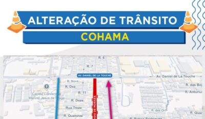 SMTT realiza interdição de trânsito na Cohama para obras da Caema