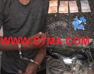 Polícia Militar prende suspeito de tráfico de drogas em Bequimão-MA