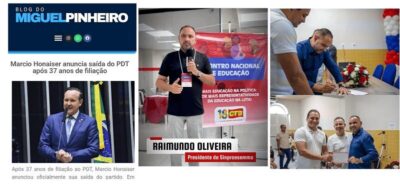 ‘Câmara Federal’ – Saída de Honaiser do PDT, partido vai apostar em Raimundo Oliveira do Sinproesemma, como segunda vaga; primeira é Erlânio Xavier… – Blog do Varão