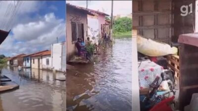 Rio Mearim sobe acima do nível de alerta e afeta famílias em Pedreiras e Esperantinópolis