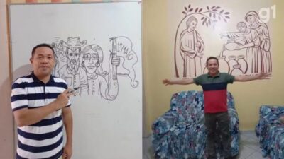 Professor maranhense viraliza ao transformar rabiscos em arte nas salas de aula